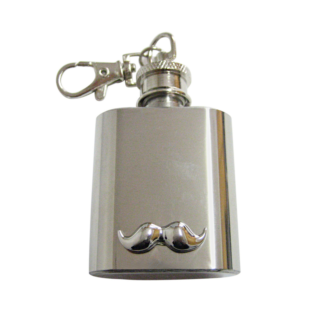 Hipster Mustache Keychain Flask - image 1